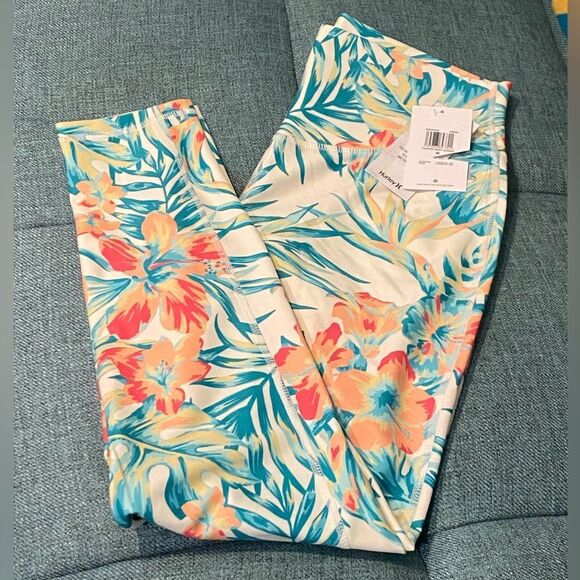 NWT Hurley V-SHAPED WAIST LEGGING HAWAIIAN GARDEN Sz. Medium - Picture 4 of 7